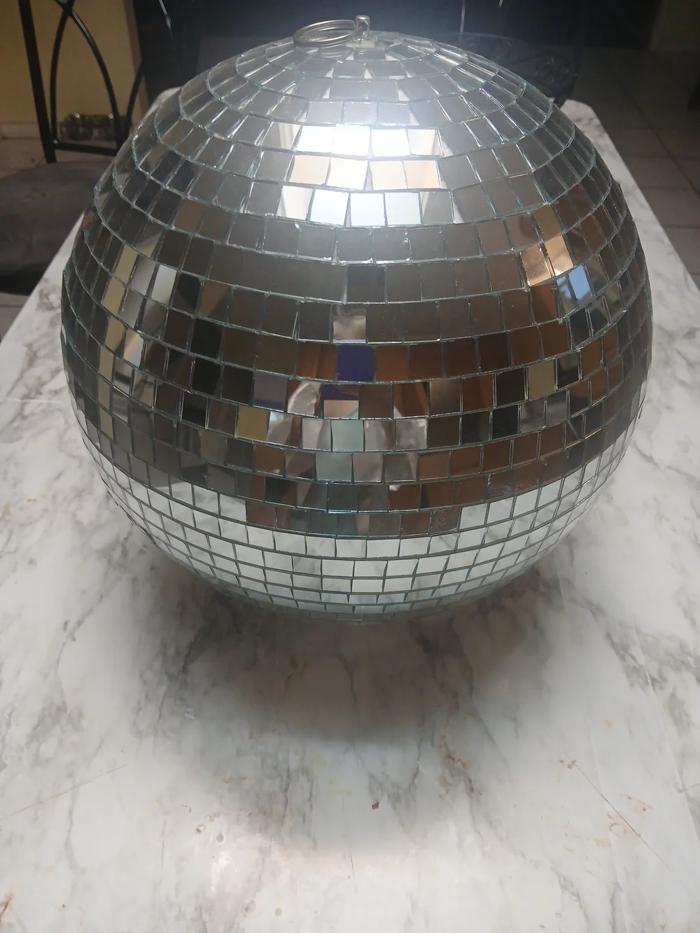 Mirrored Disco Ball Party Decoration - Silver